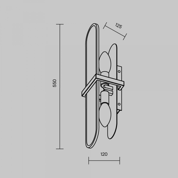 Настенный светильник Maytoni Marmo MOD099WL-02G