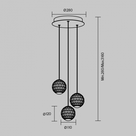 Maytoni MOD293PL-L18BS3K