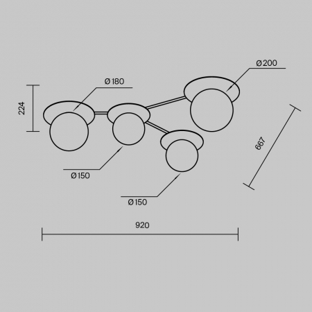 Maytoni MOD291CL-04BS