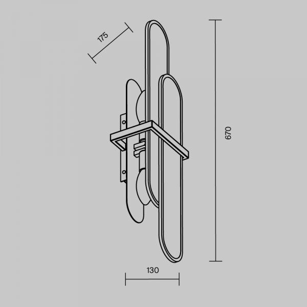 Настенный светильник Maytoni Marmo MOD099WL-02G2