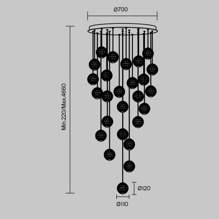 Maytoni MOD293PL-L140BS3K