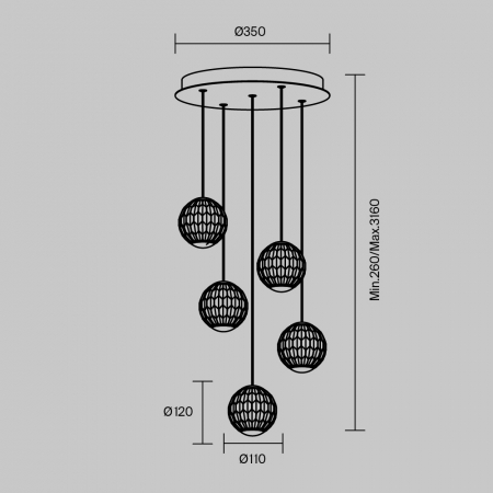 Maytoni MOD293PL-L30BS3K