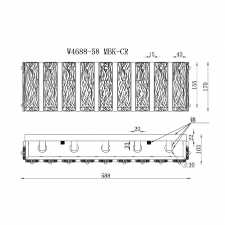 iLamp W4688-58 MBK+CR
