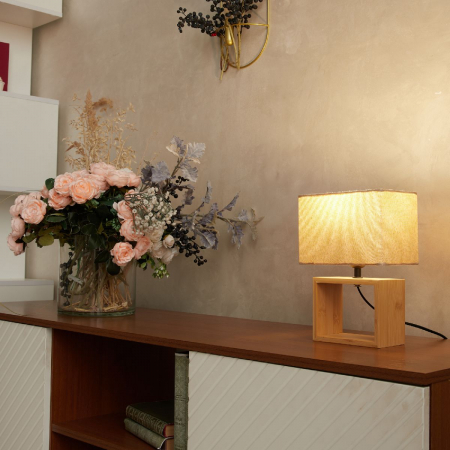 Uniel UML-B401 E27 LIGHT GREY/WOOD