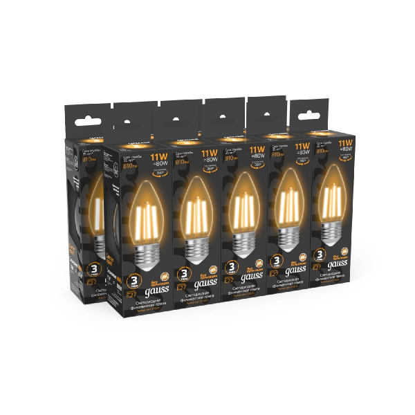 Лампа светодиодная Gauss Filament E27 11W 2700K 103802111