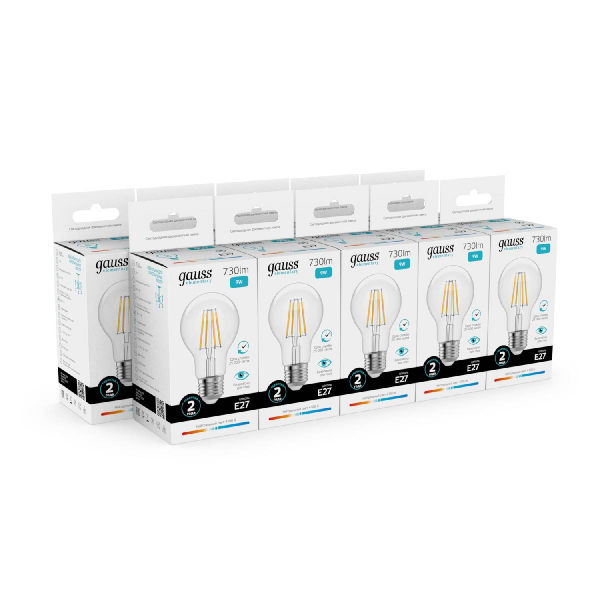 Лампа светодиодная Gauss Filament Elementary E27 9W 4100K 22229
