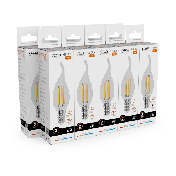 Лампа светодиодная Gauss Filament Elementary E14 10W 2700K 42110