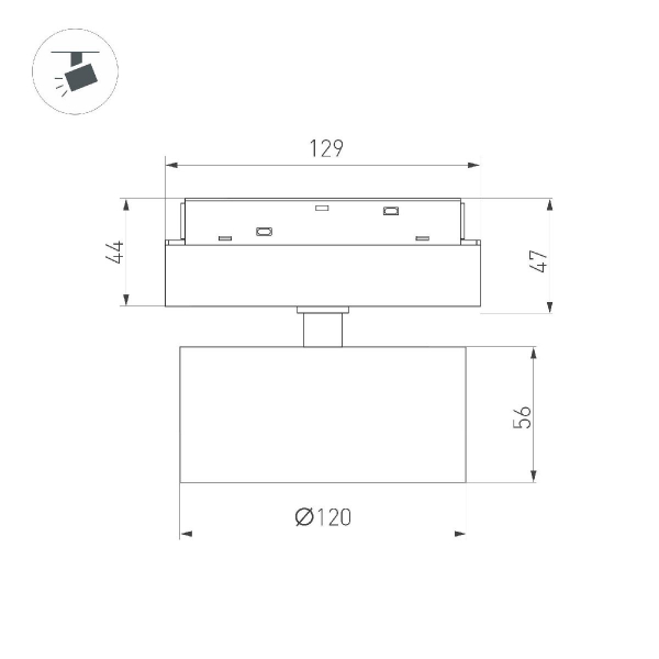 Трековый магнитный светильник Arlight MAG-ORIENT-RONDO-R120-15W Day4000-MIX 048357