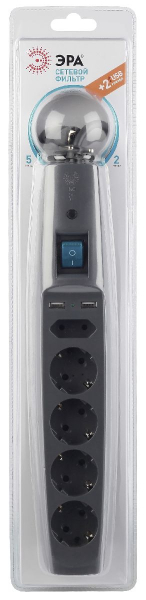 Сетевой фильтр Эра SFU-5es-2m-B C0043326