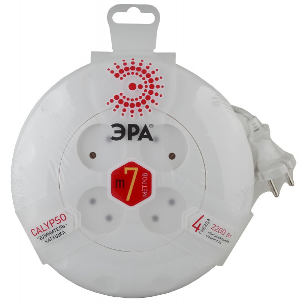 Удлинитель электрический Эра UR-4-7m-W Б0019041