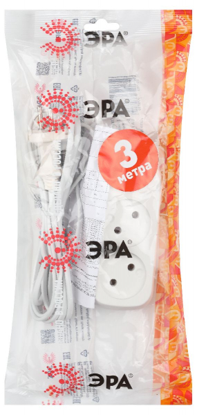 Удлинитель электрический Эра UX-2-3m Б0038558