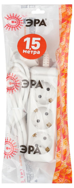 Удлинитель электрический Эра UX-3e-1,5m Б0038575