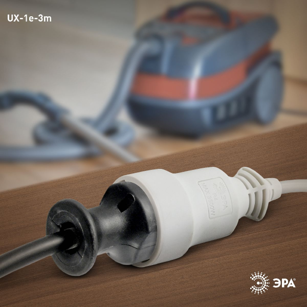 Удлинитель электрический Эра UX-1е-3m Б0039817