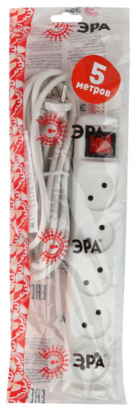 Удлинитель электрический Эра U-5s-5m-2x1 Б0044057