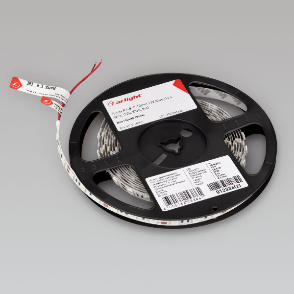 Светодиодная лента Arlight RT-B60-10mm 12V Blue (14.4 W/m, IP20, 5m) 012336(3)