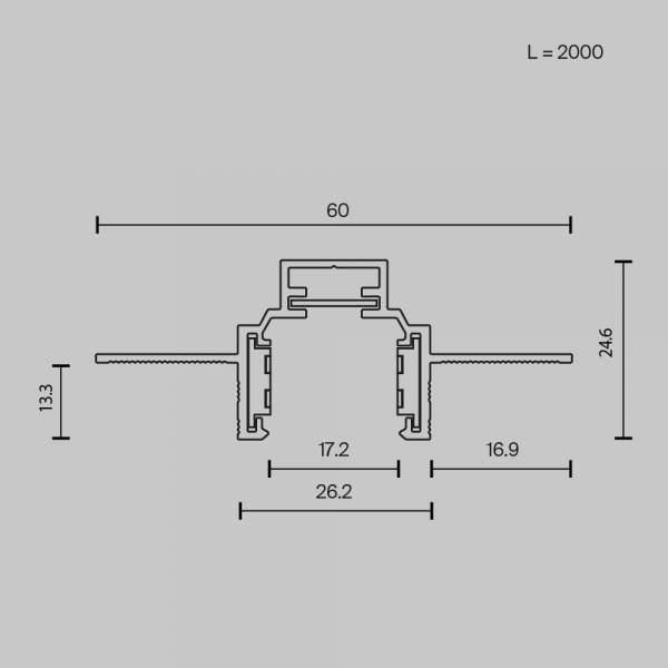 Шинопровод магнитный встраиваемый Maytoni Exility TRXM034-422B