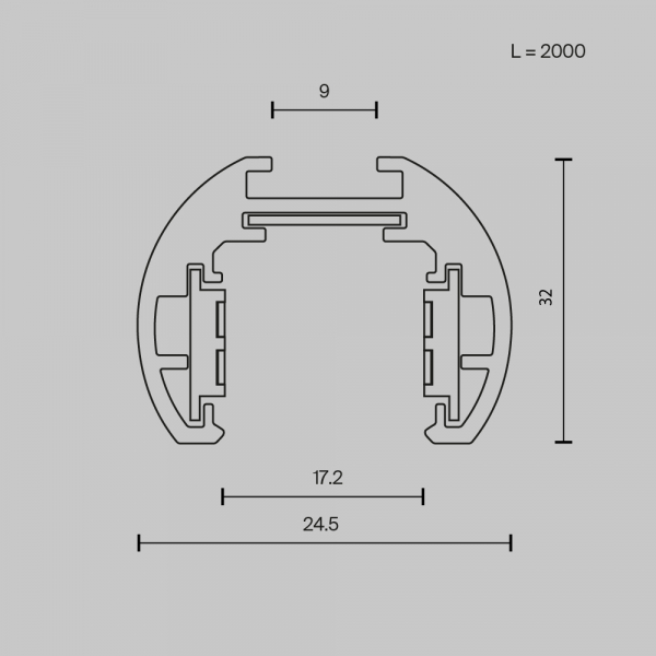 Шинопровод магнитный Maytoni Exility TRXM034-R-412B