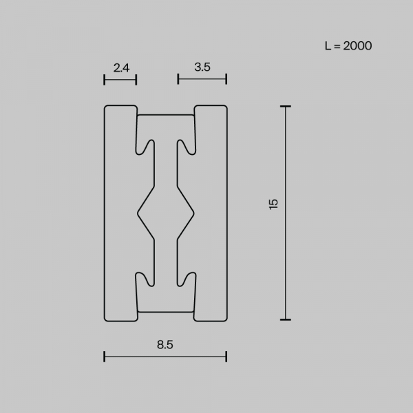 Шинопровод магнитный Maytoni Flarity TRX154-112BS