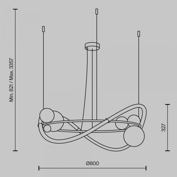 Подвесная люстра Maytoni Oasis MOD289PL-L53BS3K