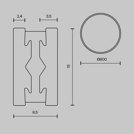 Maytoni TRX154-R-D800-B
