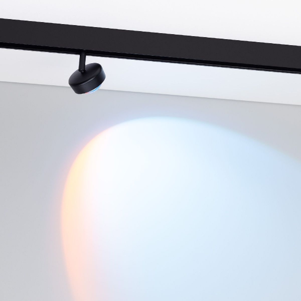 Трековый магнитный светильник Arlight MAG-ORIENT-SUNSET-R76-6W Day4000-MIX (BK, 70 deg, 48V, TUYA) 048331