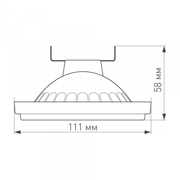 Светодиодная лампа Arlight AR111-UNIT-G53-12W- Day4000 (WH, 120 deg, 12V) 025637