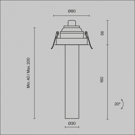 Maytoni C140RS-L200-7W3K-BBS