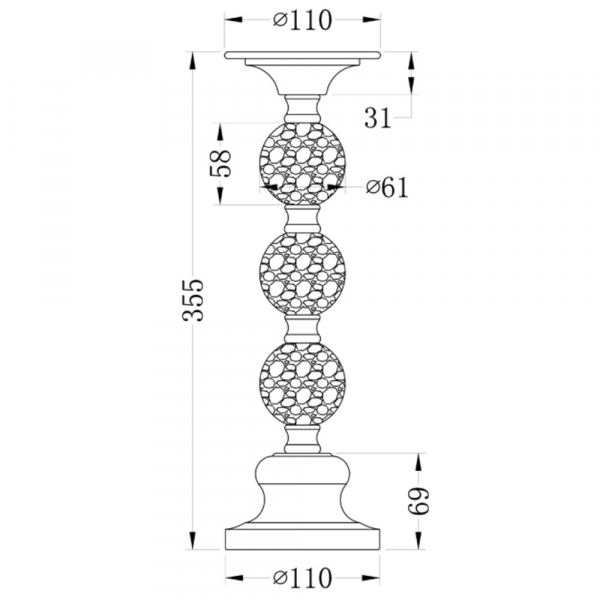 Подсвечник Garda Decor 22-86642L
