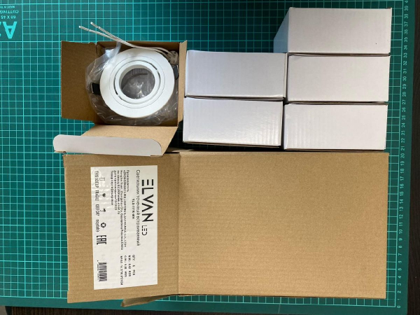 Встраиваемый светильник (6 шт.) Elvan VLS-111R-WH 6шт