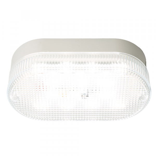 Настенно-потолочный светильник Feron 51511 Светодиодный светильник серии TR ЖКХ Овал 12Вт, 4000К, призма, IP53