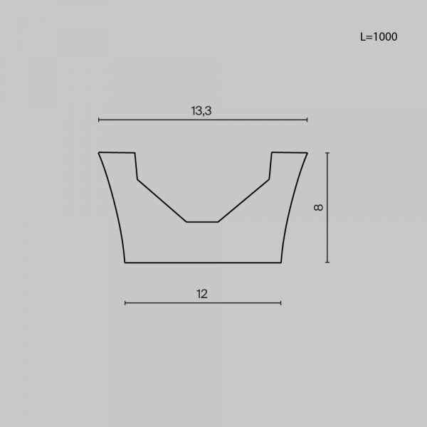 Профиль для шинопровода Maytoni Elasity TRA160MP-1B