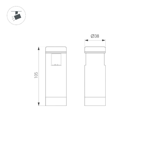 Трековый светильники Arlight ART-APRIORI-SPOT-R40-8W Warm3000 039298
