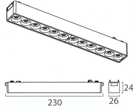 Italline IT09-9010 black 3000K