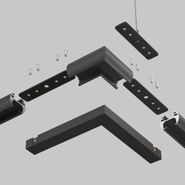 Коннектор угловой круглый Maytoni Basity TRA172CL-R-11B