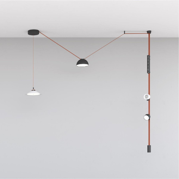 Трековый однофазный светильник Denkirs Belty Flow DK5565-WH+BK