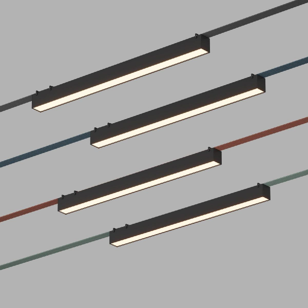 Трековый однофазный светильник Denkirs Belty Linear DK5577-BK