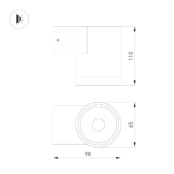Уличный настенный светильник Arlight LGD-RAY-WALL-R65-12W Day4000 050152