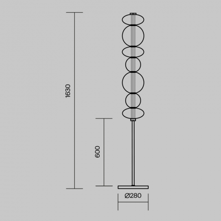 Maytoni MOD307FL-L40BS3K