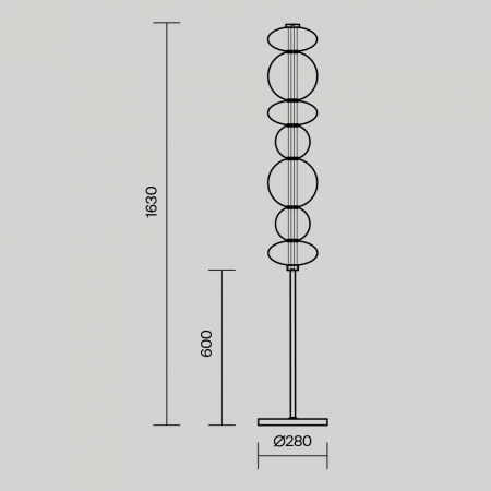 Maytoni MOD307FL-L40B3K
