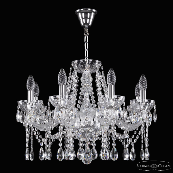 Подвесная люстра Bohemia Ivele Crystal 5413/8/200 Ni Clear/M-1H