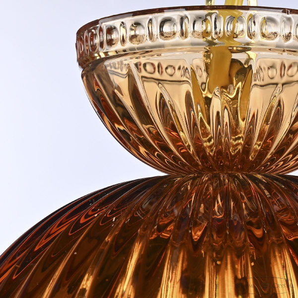 Подвесной светильник Bohemia Ivele Crystal 5478/22 G Amber/M-1G Leafs K721