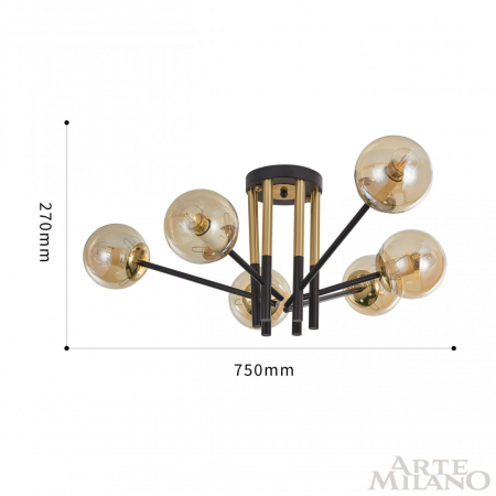 Arte Milano 273708/6 BK/GD