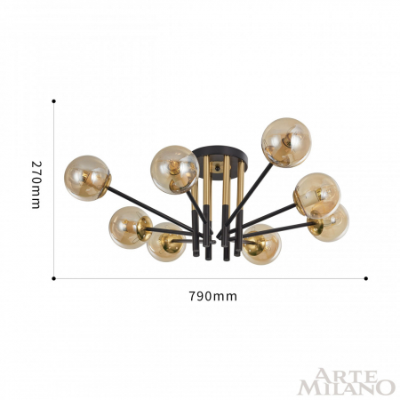 Arte Milano 273708/8 BK/GD