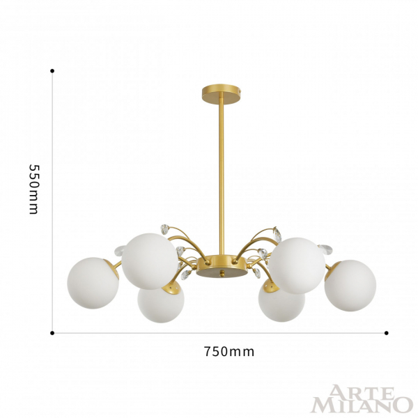 Люстра на штанге Arte Milano Neapolis 273802/6 GD