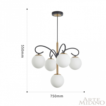 Arte Milano 273808/4+1 BK/GD