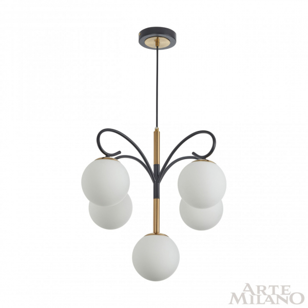 Подвесная люстра Arte Milano Neapolis 273808/4+1 BK/GD