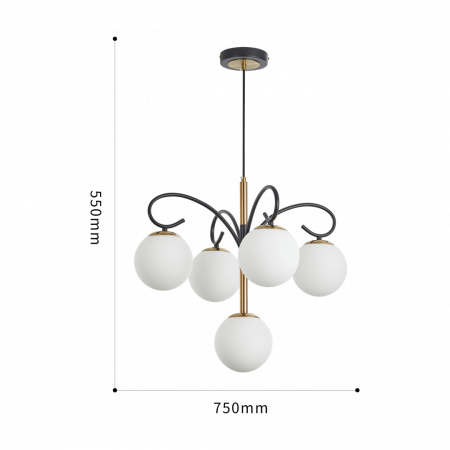 Arte Milano 273808/4+1 BK/GD