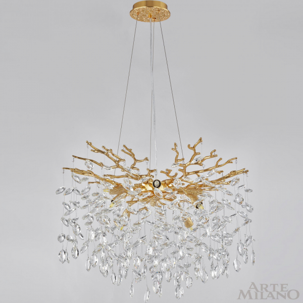 Подвесная люстра Arte Milano Milan 239801/D600/8/B Gd