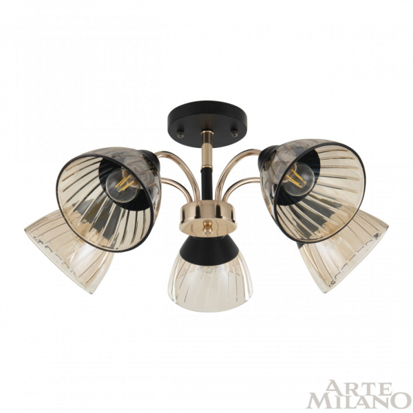 Люстра на штанге Arte Milano Napoli 320119/5 FG+BK