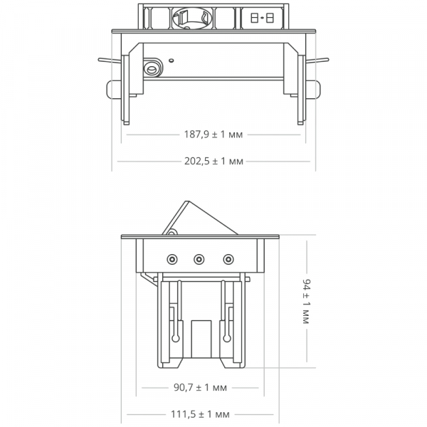 Блок розеток 47 (1 секция и 2 USB) Mebax 00-00001163